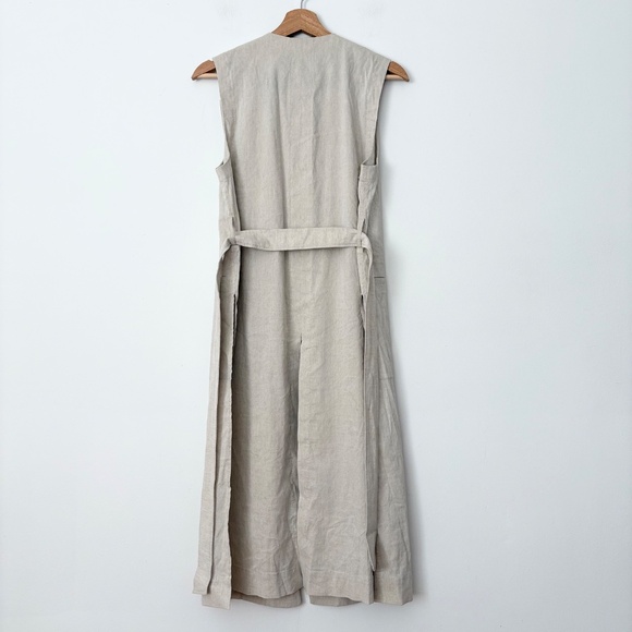 Theory skea crunch linen vest & short set - Picture 9 of 12
